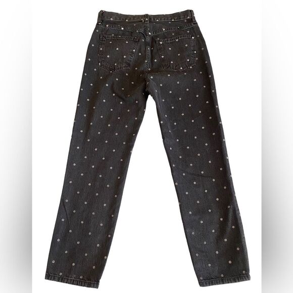 Current/Elliot The Vintage cropped slim black & white polka dot jean NWT size 29 - Picture 5 of 13